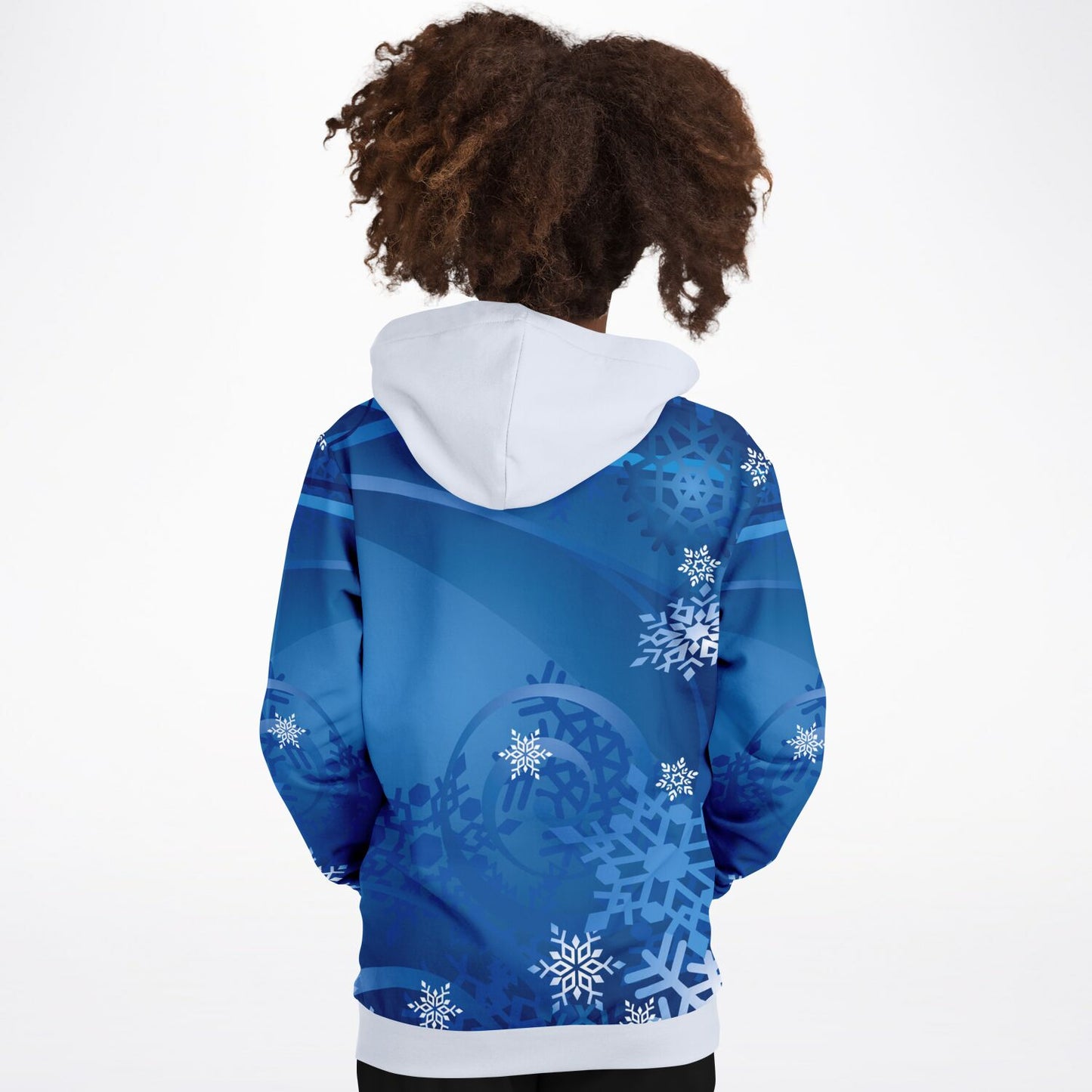 Blue Snowflakes Kids Hoodie 2