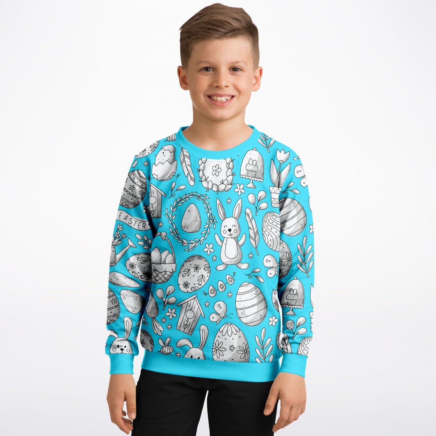 Easter Blue Kids Sweatshirt