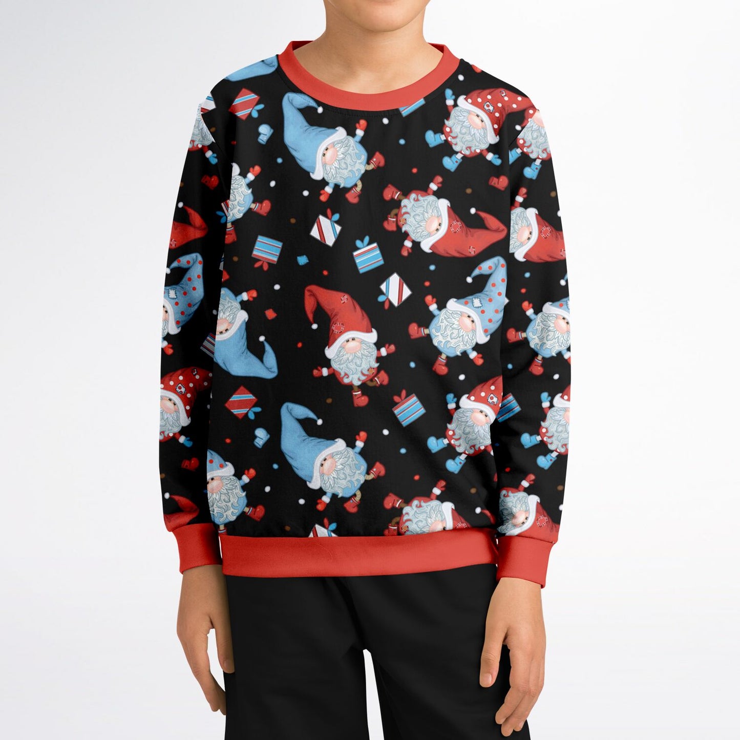 Black Winter Gnomes Kids Sweatshirt - 2 options