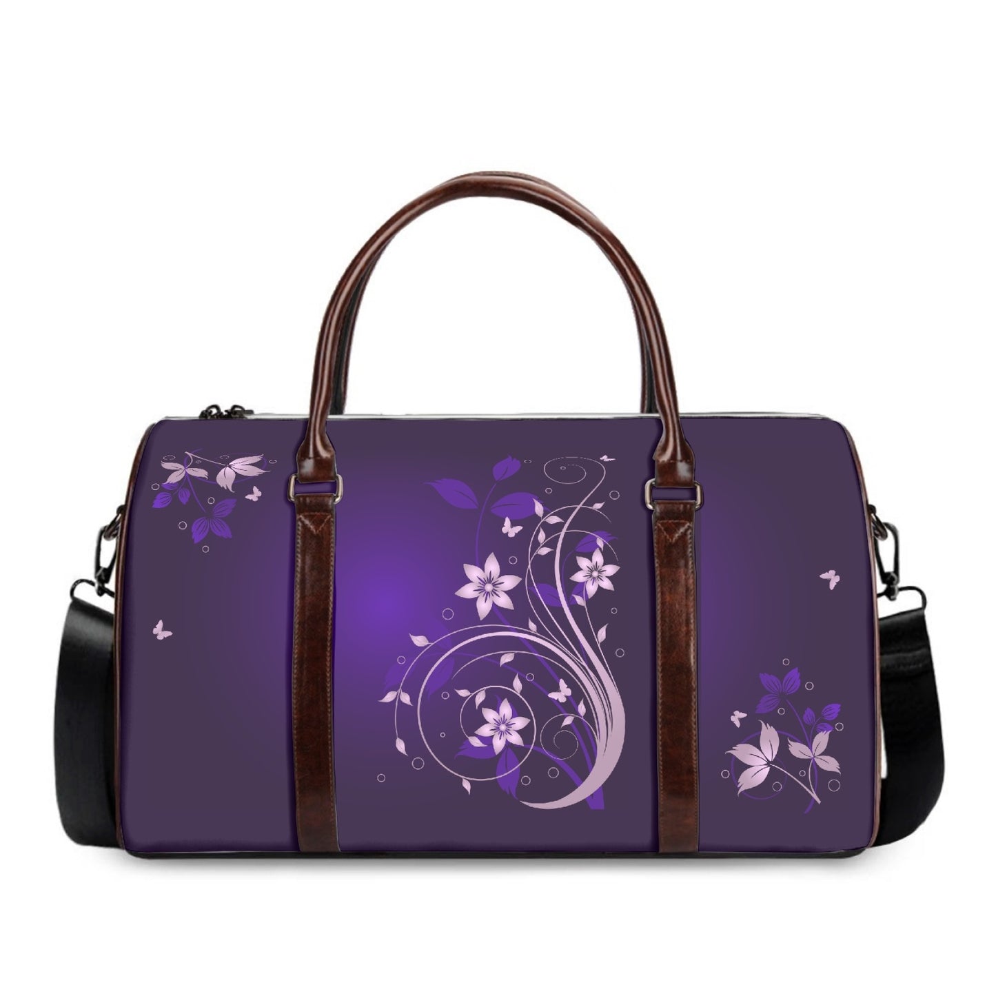 Purple Flower Swirl Travel Bag (Small and Medium)