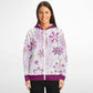 Purple Snowflakes Zip Hoodie