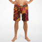 Abstract Orange Men's Board Shorts