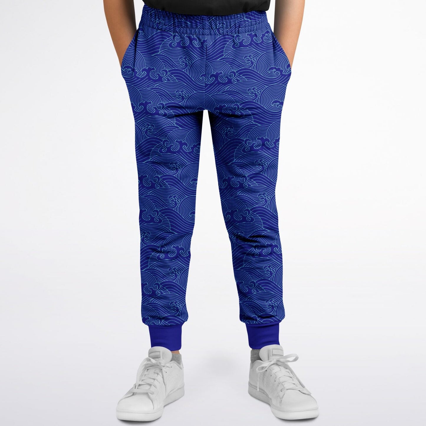 Waves Kids Poly Joggers Dark Blue