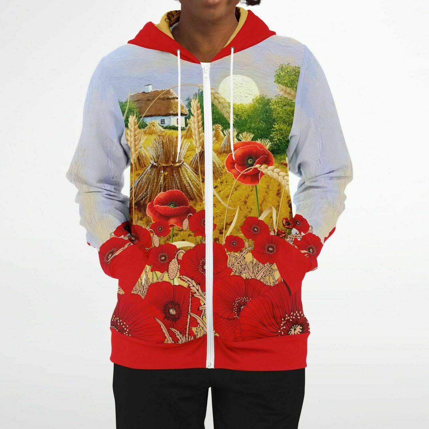 Ukraine Summer Village Zip Hoodie Unisex