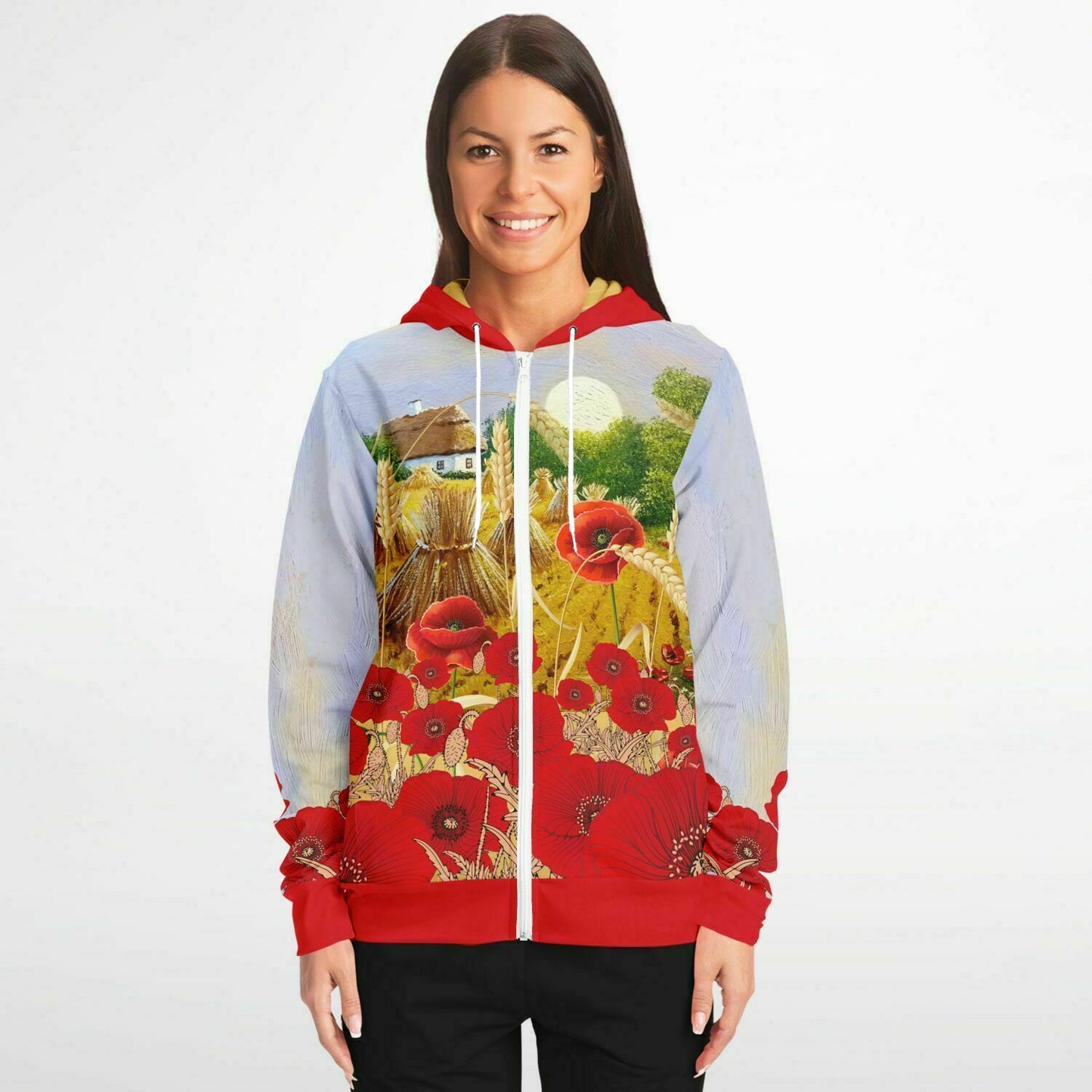 Ukraine Summer Village Zip Hoodie Unisex