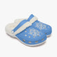Blue Snowflake Lined Winter Clogs (Big Kids to Adult Sizes)