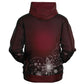 Dark Red Snowflake Zip Hoodie