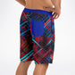 Abstract Red-Blue Men's Board Shorts