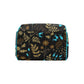 Dark Brown-Blue Flowers Multipurpose Backpack/Diaper Bag