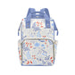 Blue on Pale Yellow Flowers Multipurpose Backpack/Diaper Bag