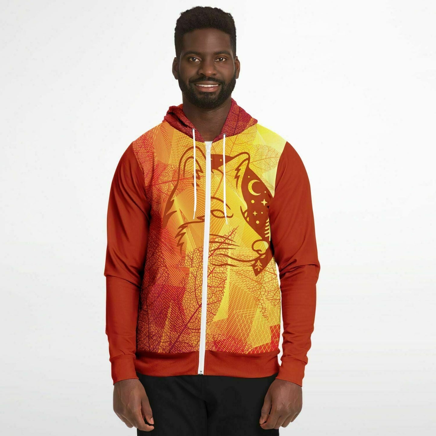 Autumn Wolf Zip Hoodie Unisex (US stock)