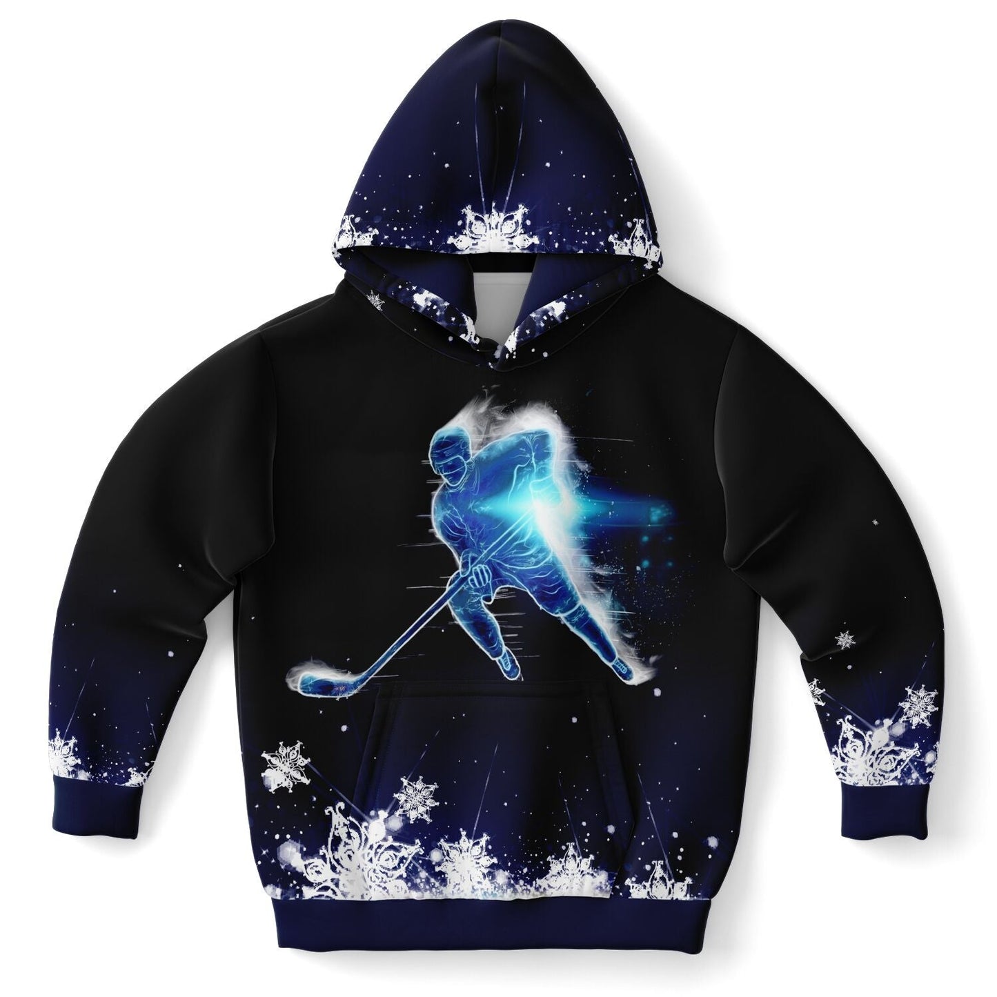 Dark Blue Hockey Kids Hoodie