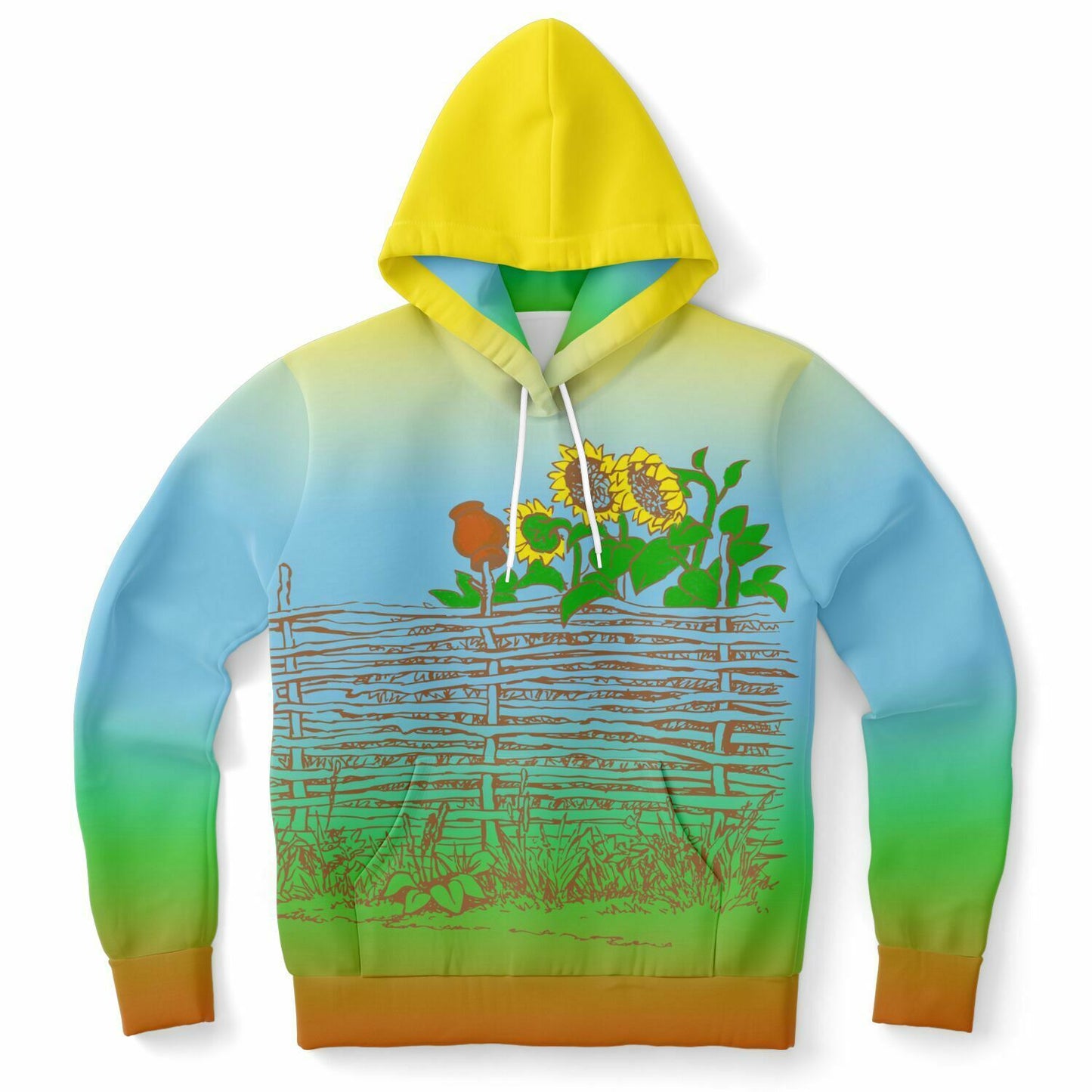 Village Fence Colorful Hoodie Unisex