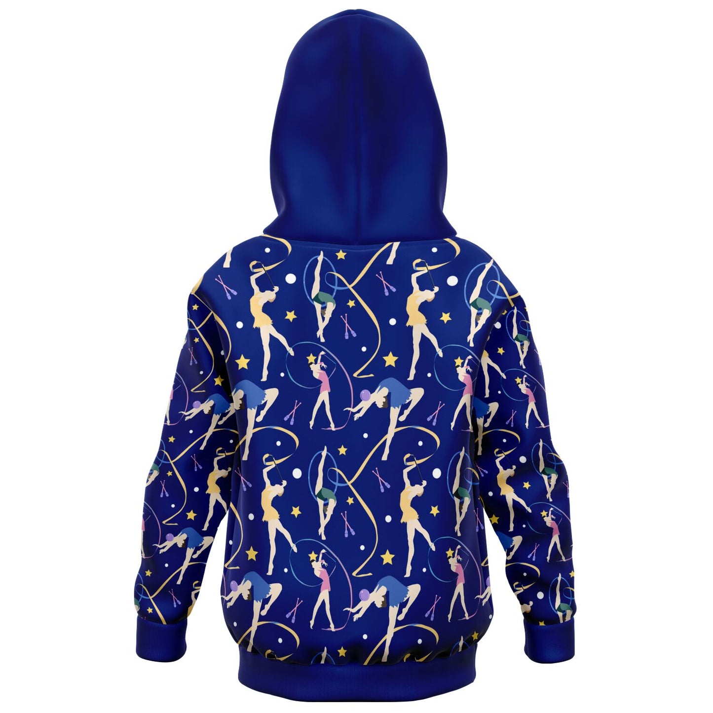 Blue Gymnastics Girl Kids Hoodie