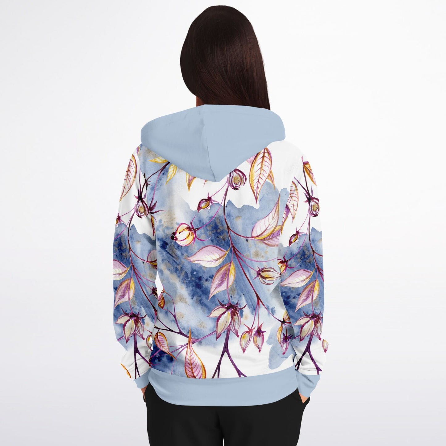 Blue Leaves Zip Hoodie - original