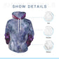 Marble Cotton Hoodie - grey/purple