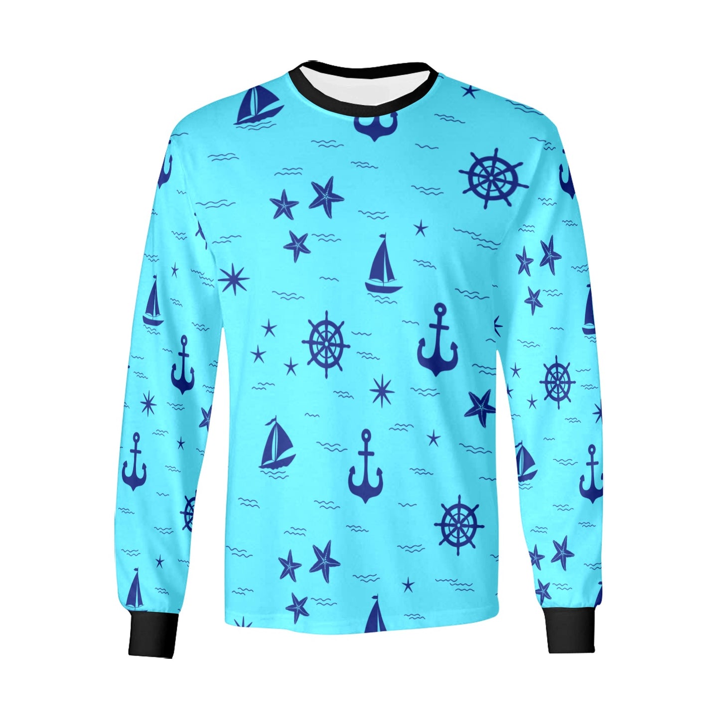 Bright Blue Marine Kids LS T-shirt