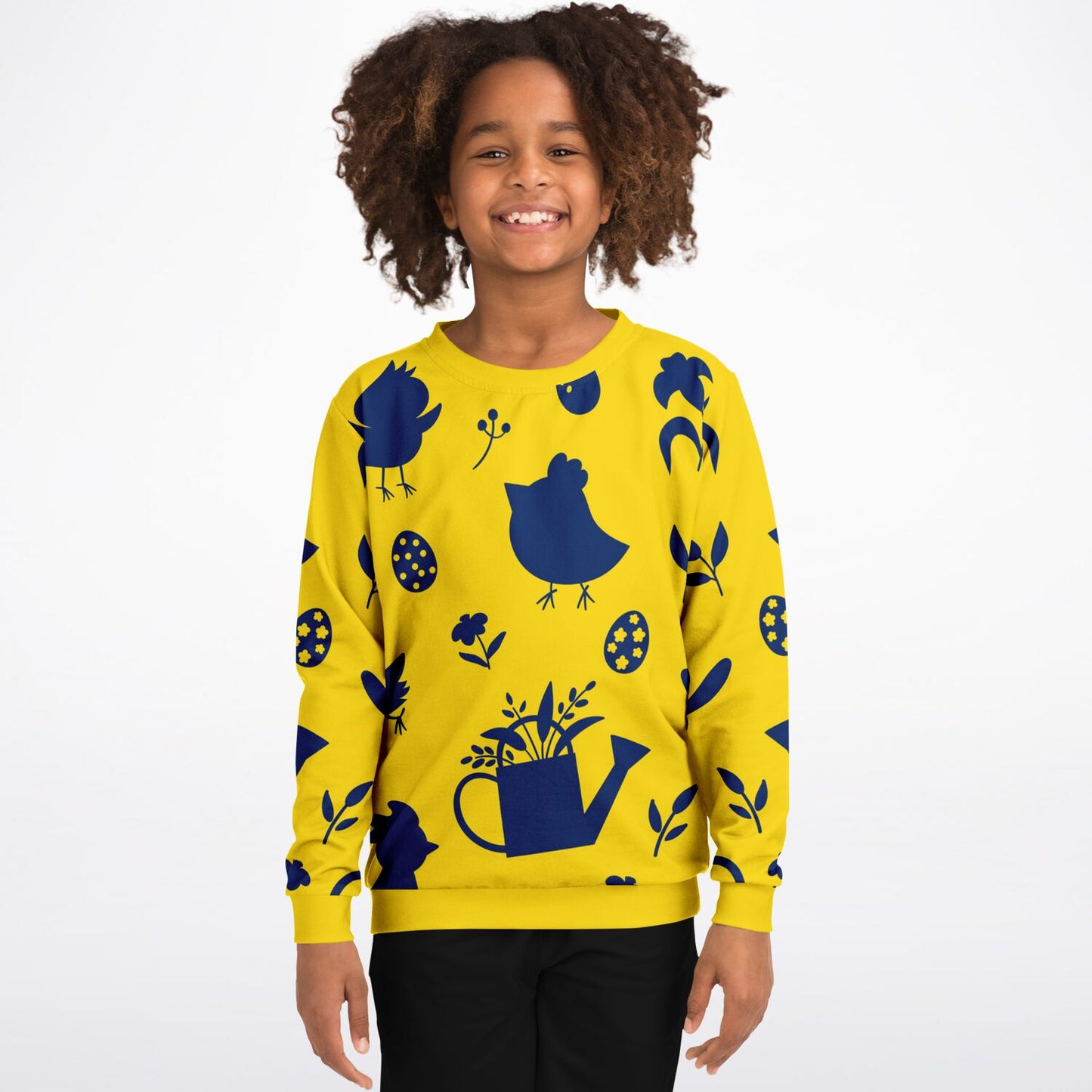 Yellow Easter Kids Sweatshirt