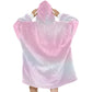 Pink Glass Blanket Hoodie for Women