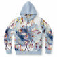 Blue Leaves Zip Hoodie Unisex - custom