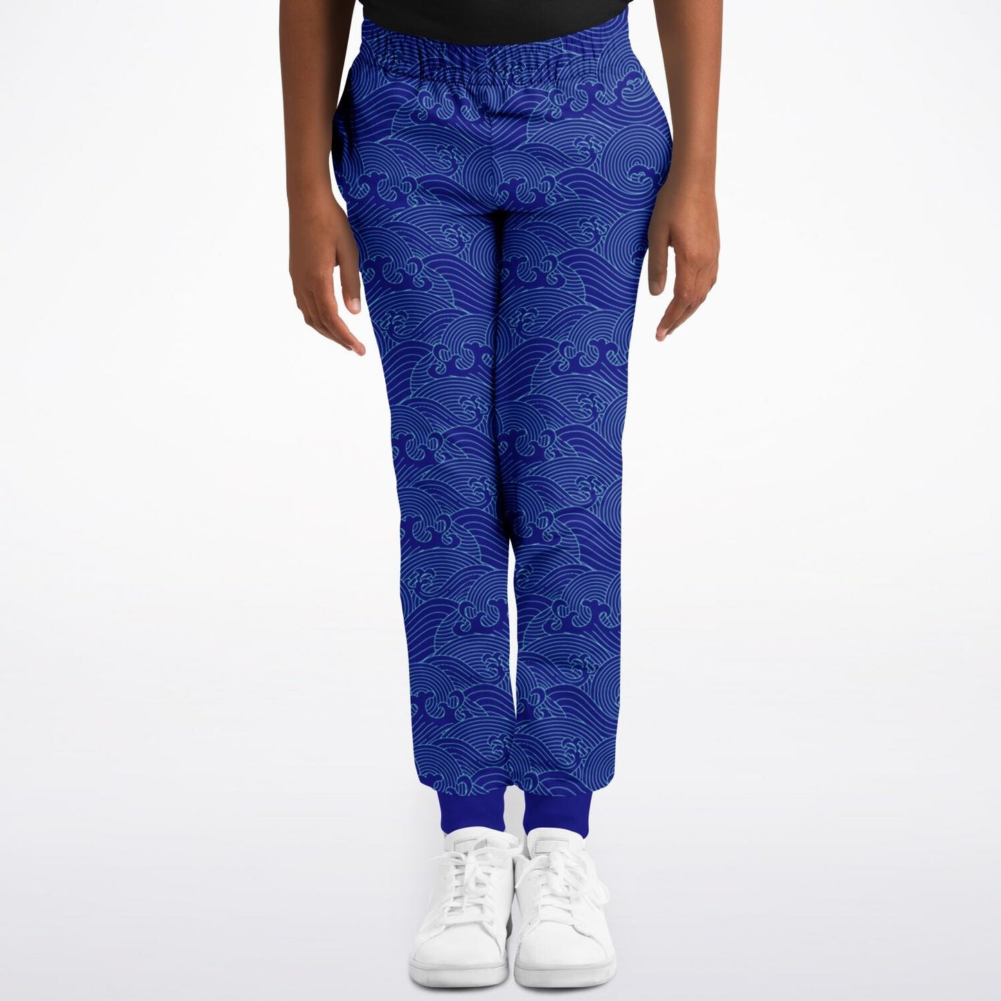 Waves Kids Poly Joggers Dark Blue
