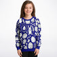 Easter Dark Blue Poly Kids Sweatshirt