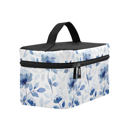 Blue Flowers Cosmetic Bag/Large