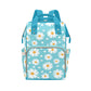 Blue Daisies Multipurpose Backpack/Diaper Bag