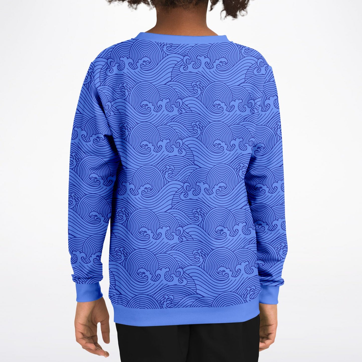 Waves and Ship Kids Poly Swearshirt