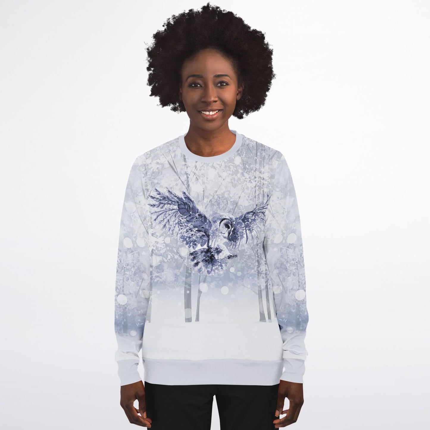 Winter Forest Owl Sweatshirt Unisex