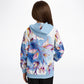 Bright Blue Leaves Kids Hoodie