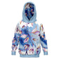 Blue Leaves Bright Kids Hoodie