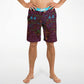 Math Mulberry Red Men's Board Shorts