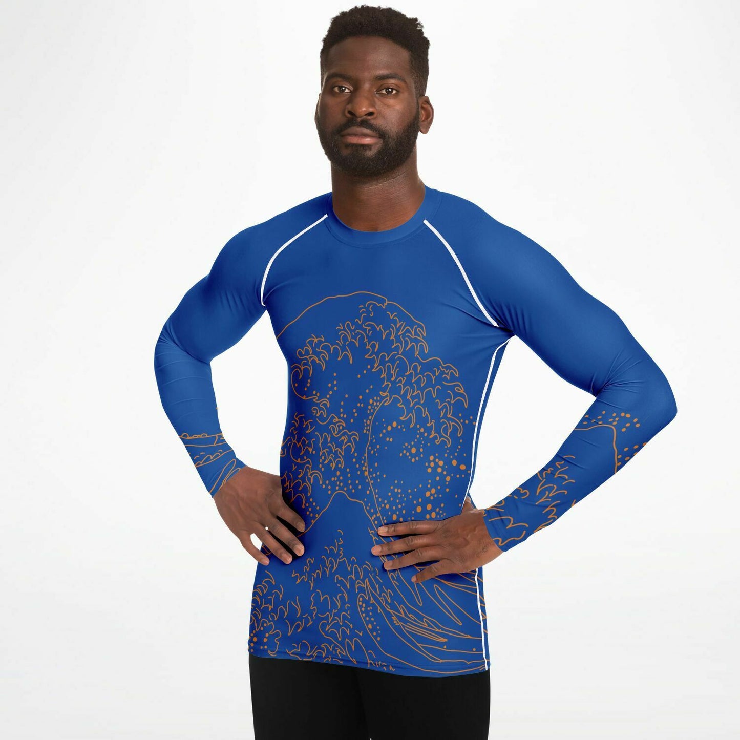 Waves Blue Men's Rashguard