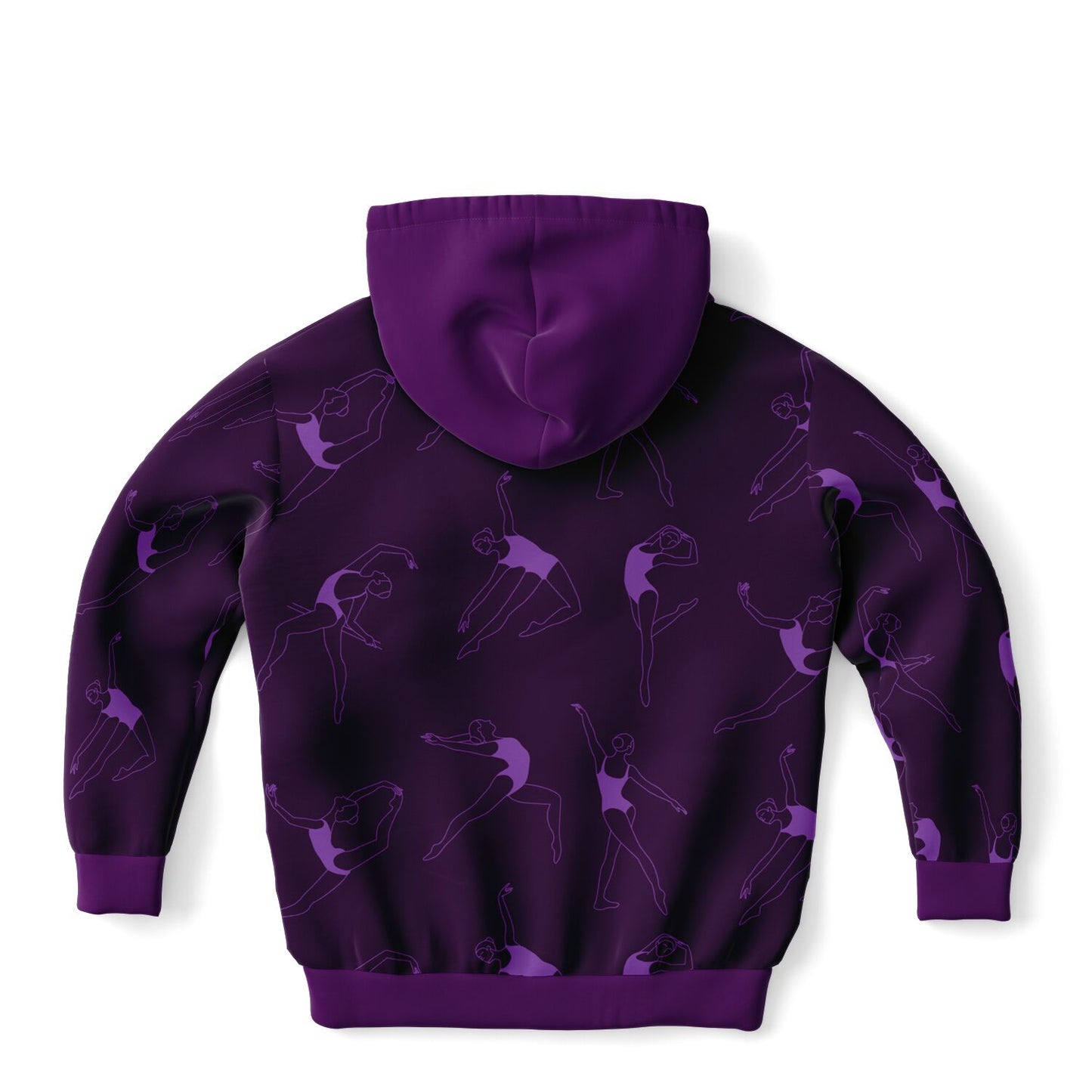 Purple Gymnastics Girl Kids Hoodie