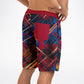 Abstract Red 2 Men's Board Shorts