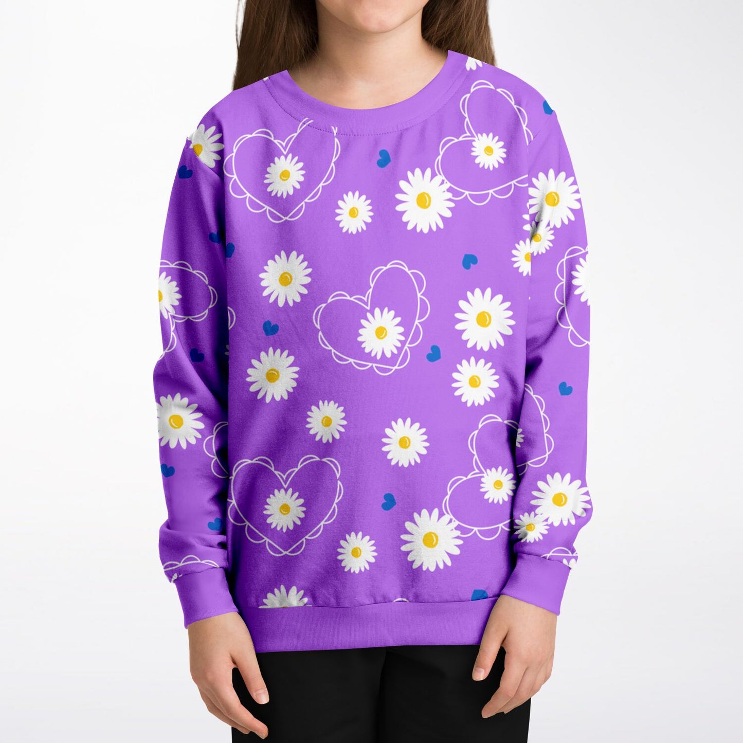 Daisies and Hearts Kids Sweatshirt