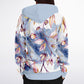 Blue Leaves Zip Hoodie Unisex - custom