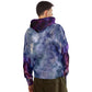 Marble Cotton Hoodie - grey/purple