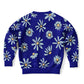 Bright Daisies Dark Blue Kids Sweatshirt