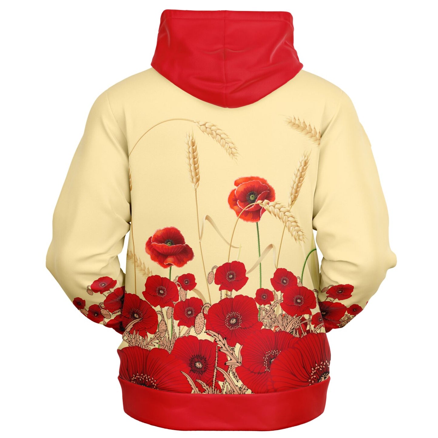 Ukraine Poppies Zip Hoodie