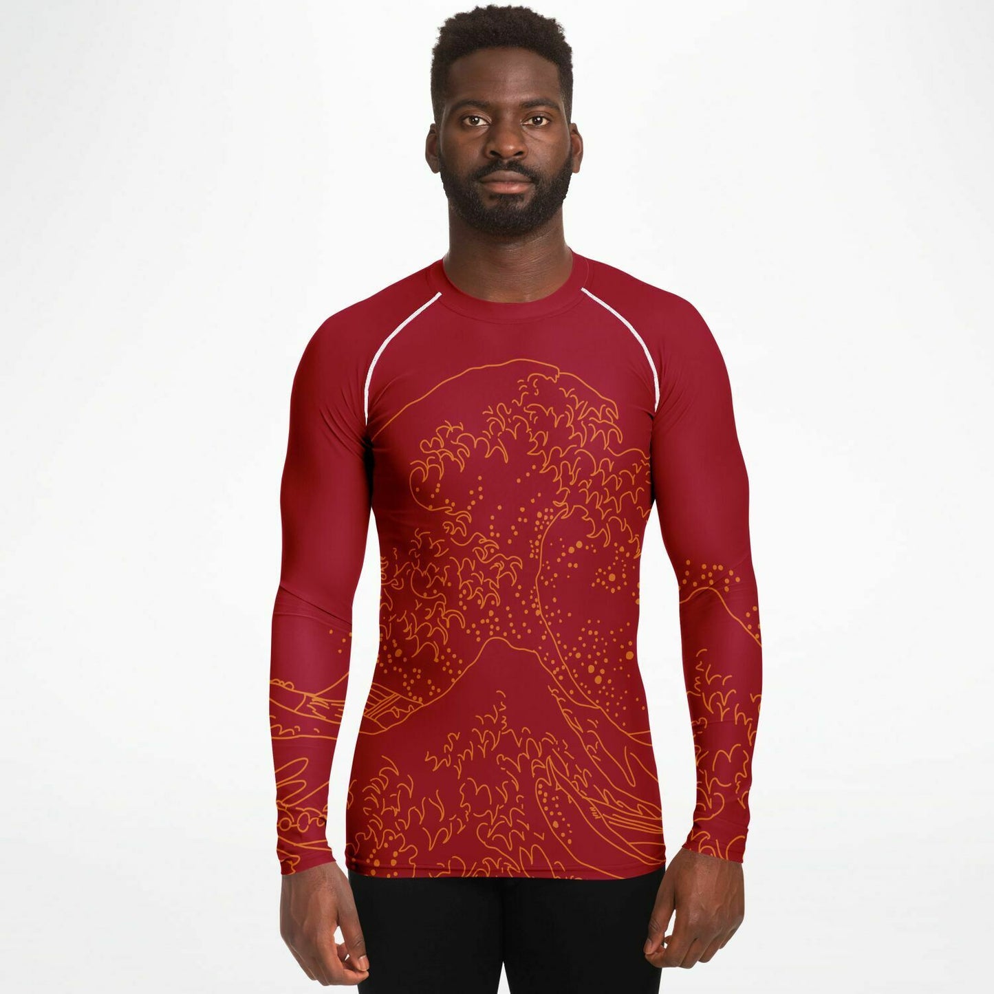 Waves Red Men's Rashguard