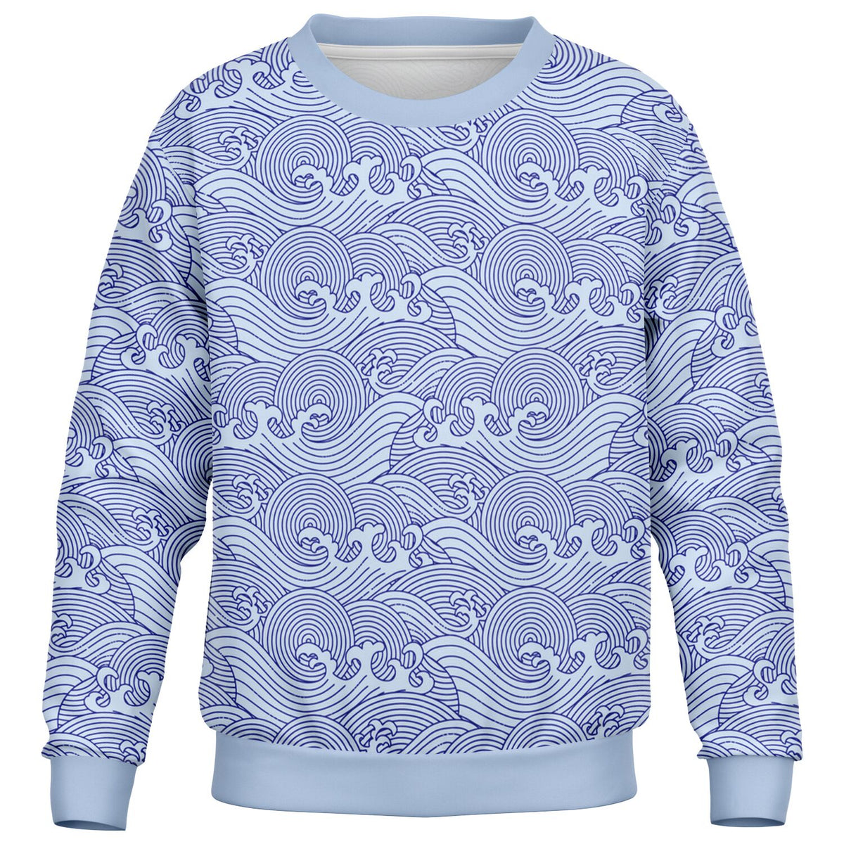 Waves Kids Poly Sweatshirt Light Blue