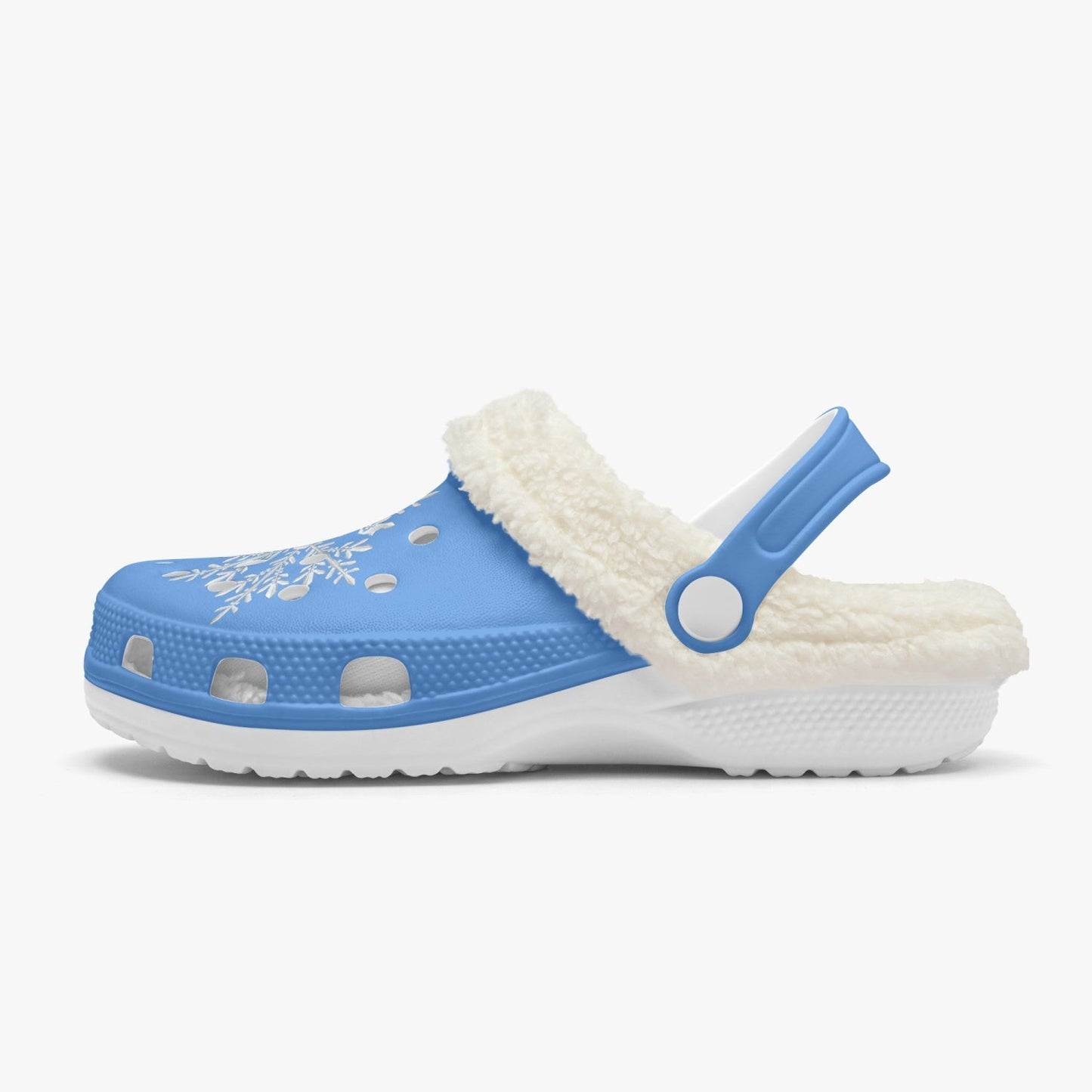 Blue Snowflake Lined Winter Clogs - in stock