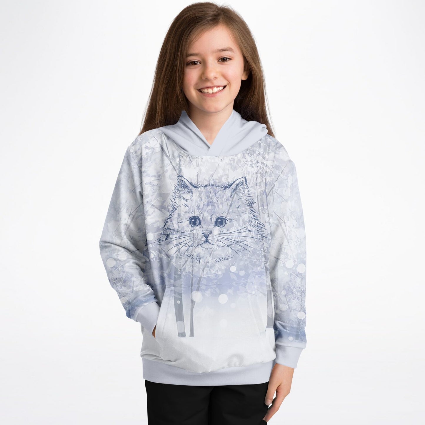 Winter Cat Kids Hoodie
