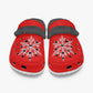 Red Snowflakes Lined  Clogs (Big Kids to Adult Sizes)
