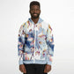 Blue Leaves Zip Hoodie Unisex