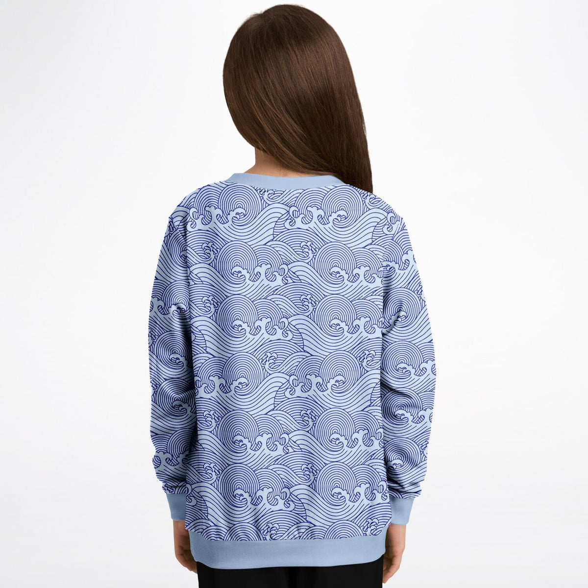 Waves Kids Poly Sweatshirt Light Blue
