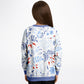 Autumn Blue Flowers Kids Sweatshirt