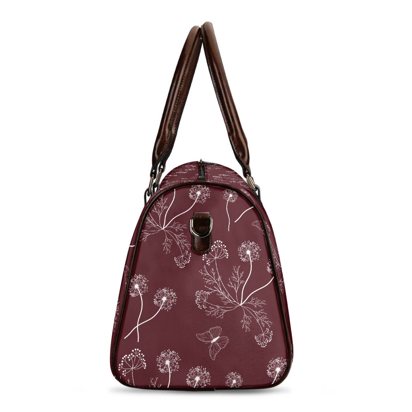 Dandelions Brow Red Travel Handbag (Small and Medium)